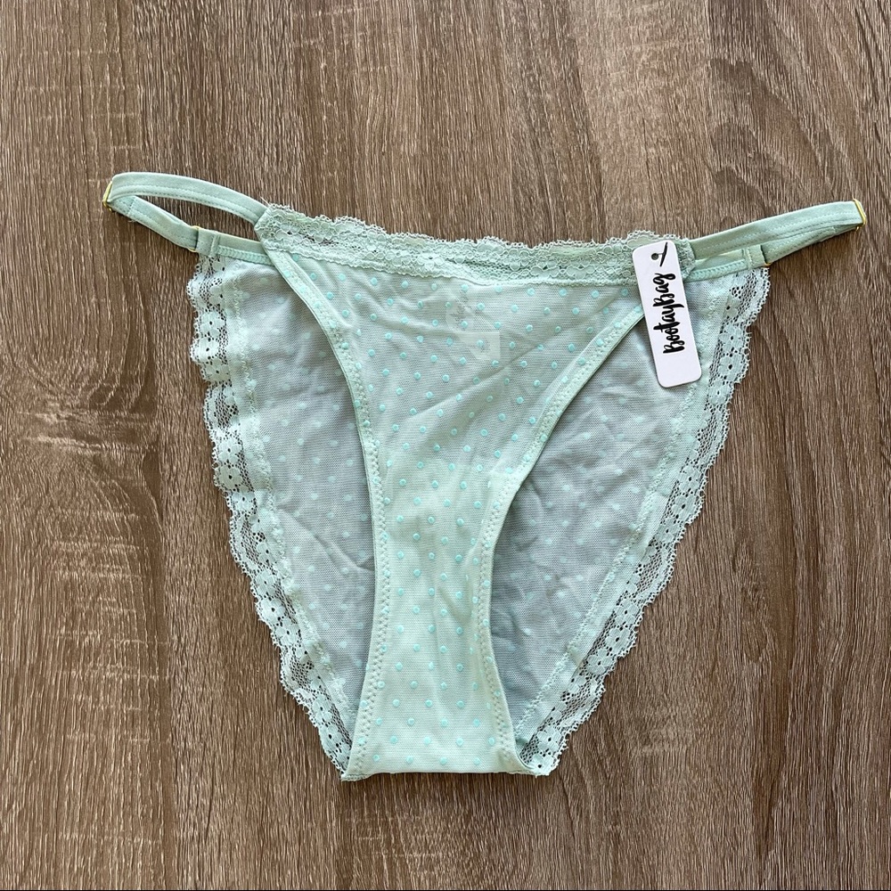 NWT Mesh and Lace High Cut Cheeky Underwear